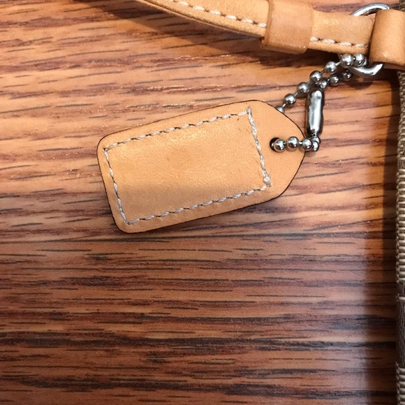 Coach Signature Jacquard Wristlet - Tan / Brown - Picture 10 of 16